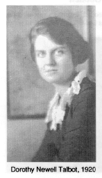 Dorothy Newell Talbot, 1920