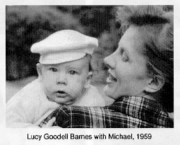 Lucy Goodell Barnes with Michael, 1959