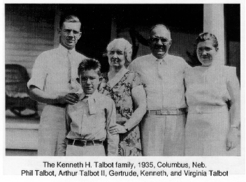 The Kenneth H. Talbot family, 1935, Columbus, Neb.