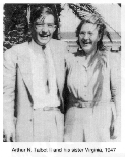 Arthur N. Talbot II and his sister Virginia, 1947