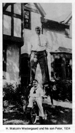 H. Malcolm Westergaard and his son Peter, 1934